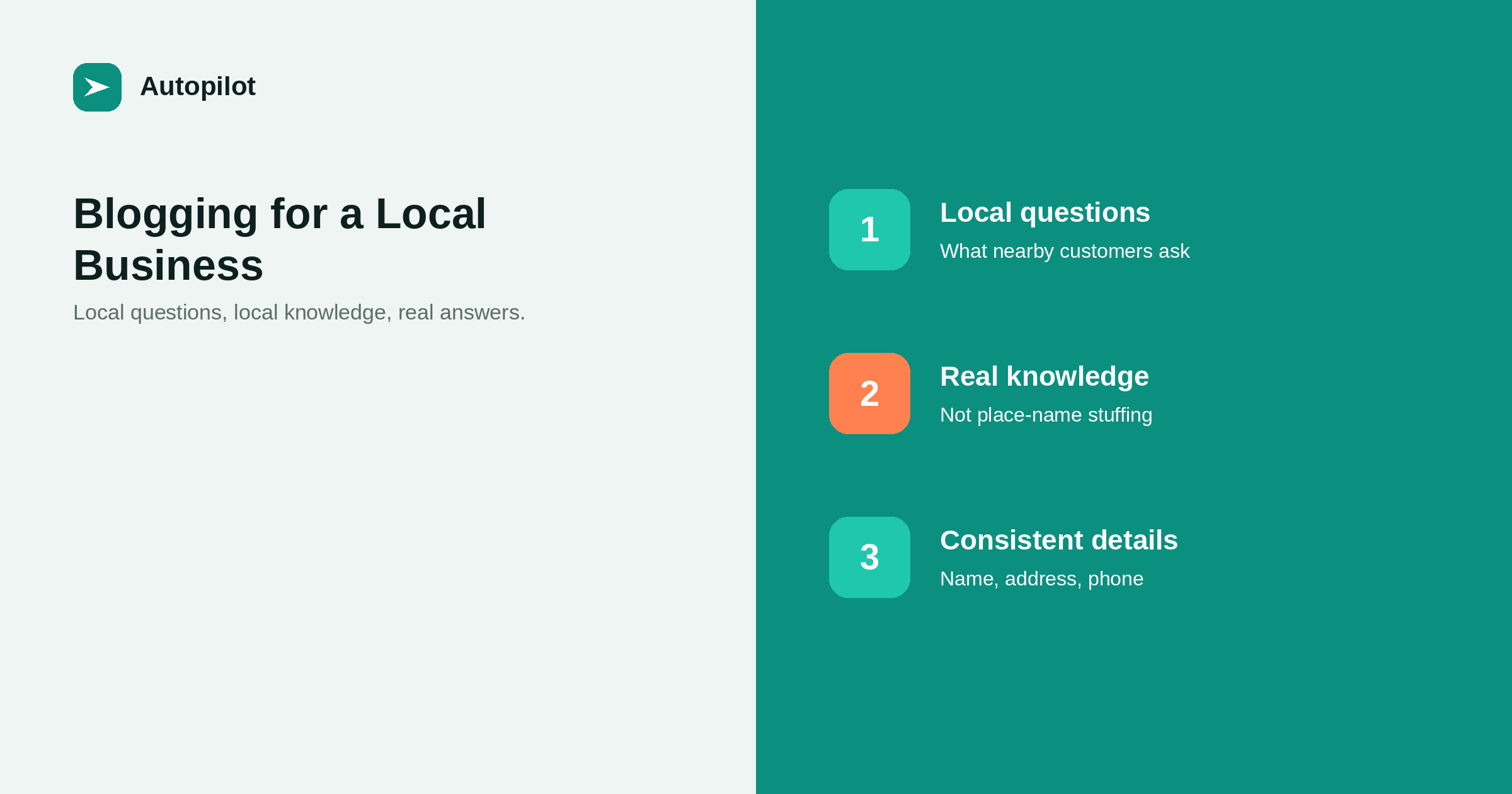 Blog Strategy for a Local Business