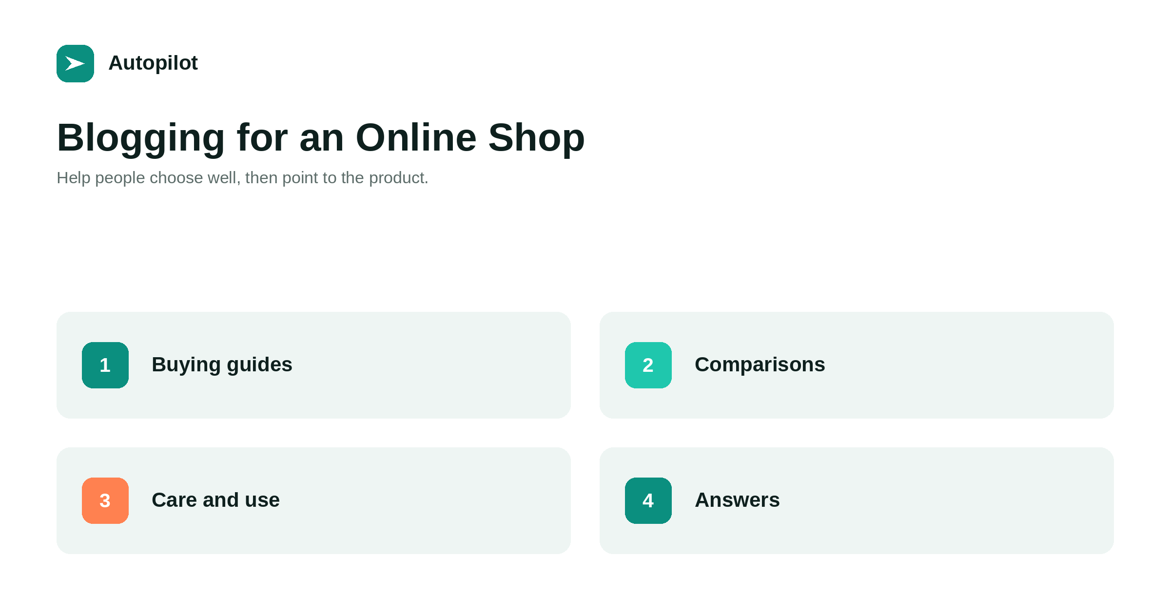 Blog Strategy for an Online Shop