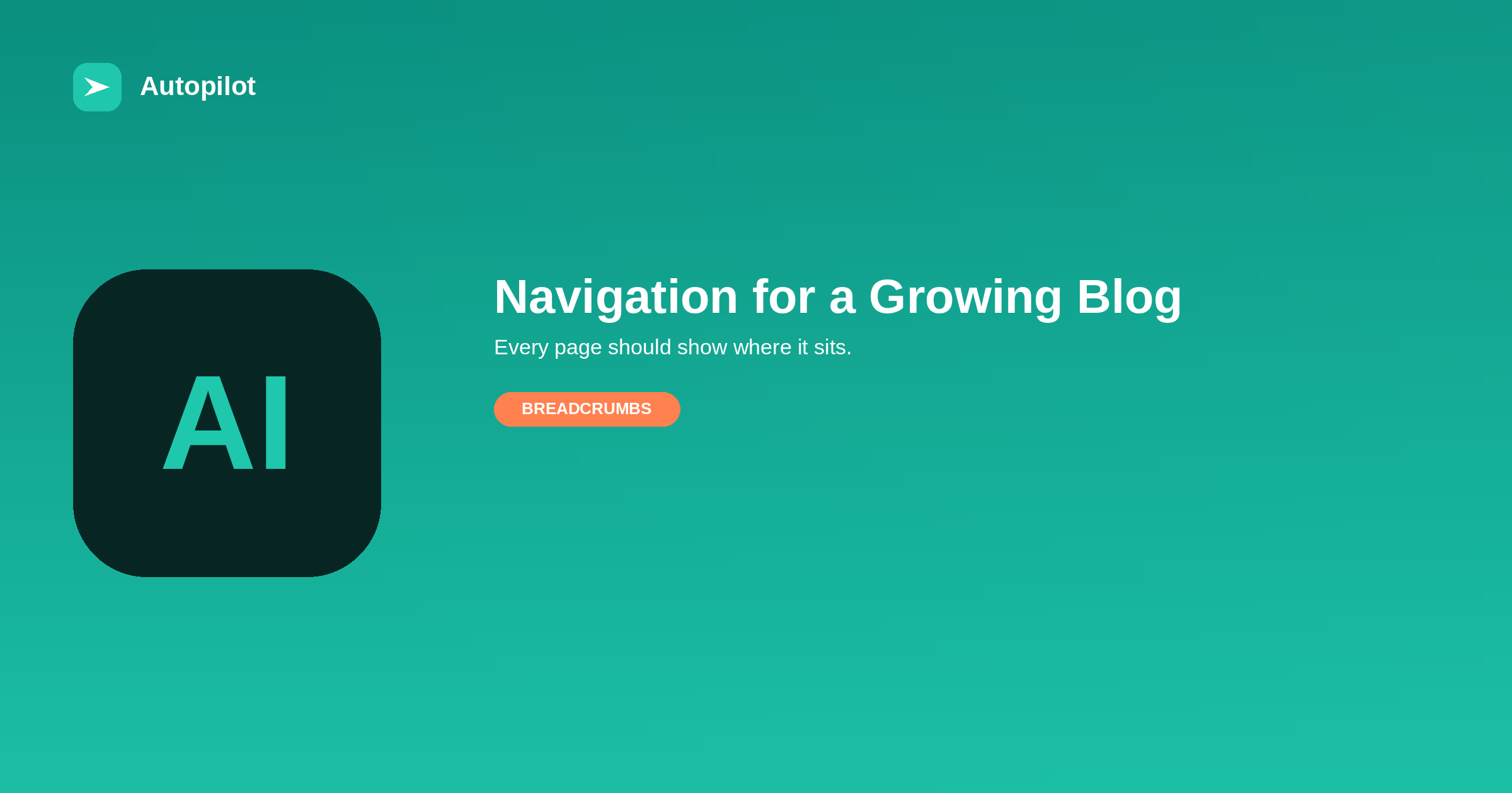 Breadcrumbs and Navigation for a Growing Blog