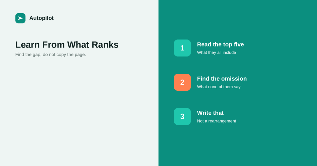 Competitor Content Analysis Without Copying Anyone