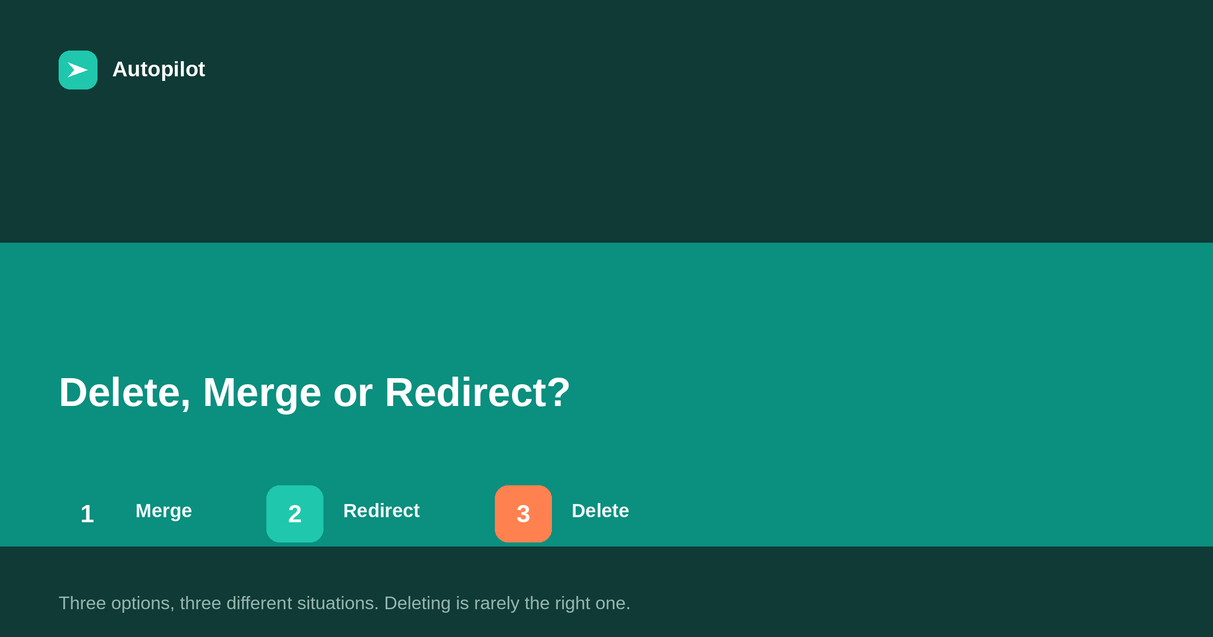 Content Pruning: When to Delete, Merge or Redirect a Blog Post