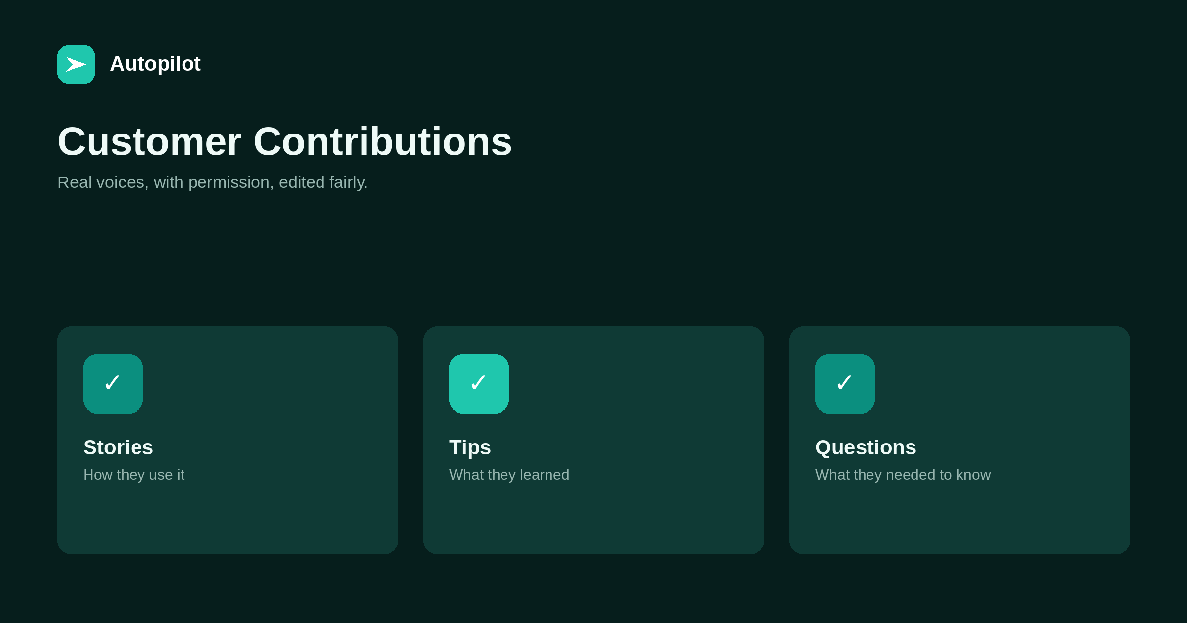 Customer Stories and Contributions on a Business Blog