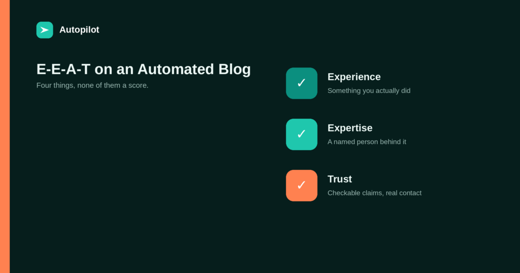 E-E-A-T on a Blog That Publishes Automatically