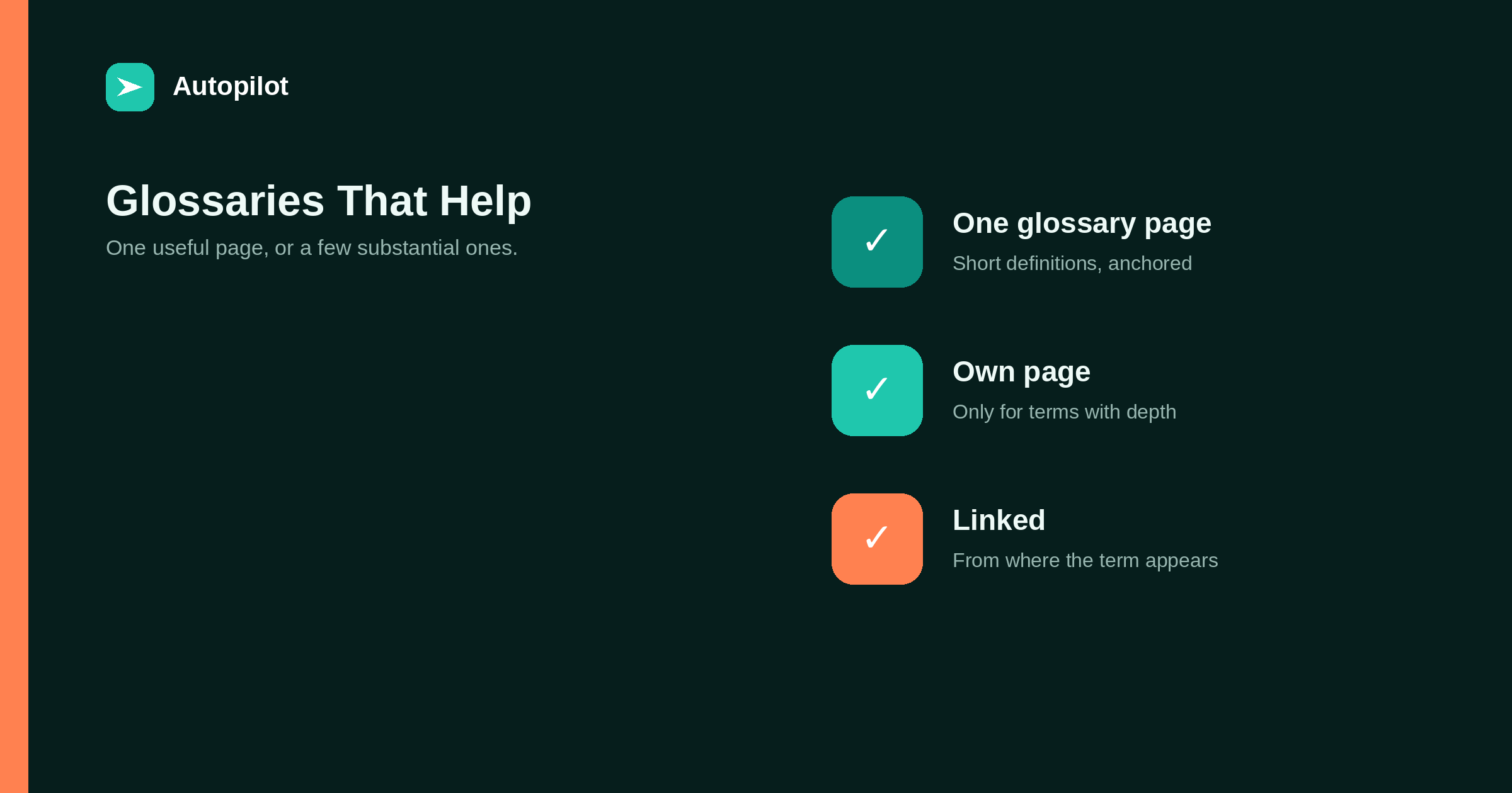 Glossary Pages and Definitions: When They Help