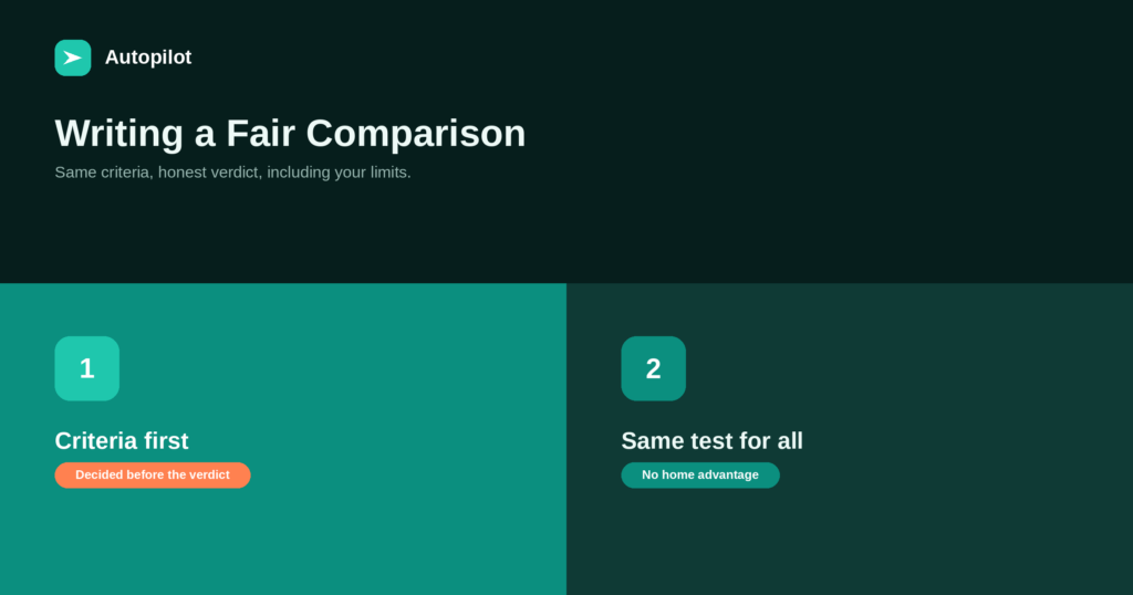 How to Write a Fair Comparison Article