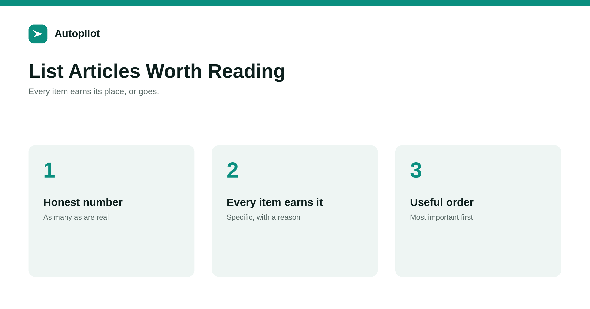 How to Write a List Article That Is Not Filler
