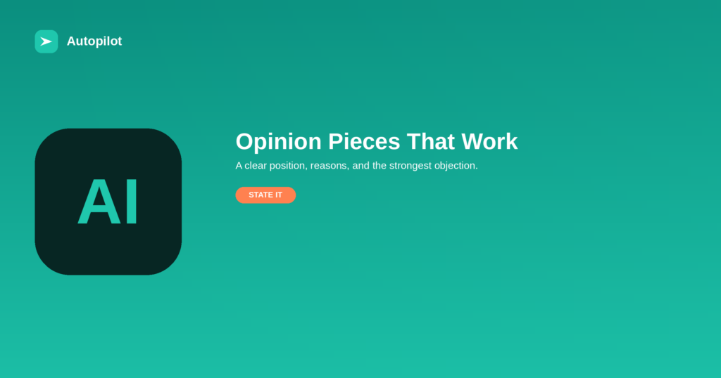 How to Write an Opinion Piece for a Business Blog