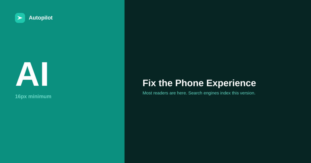 Reading a Blog on a Phone: What to Fix First