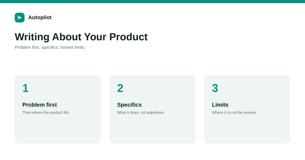 Writing About Your Own Product Without Sounding Like an Advert