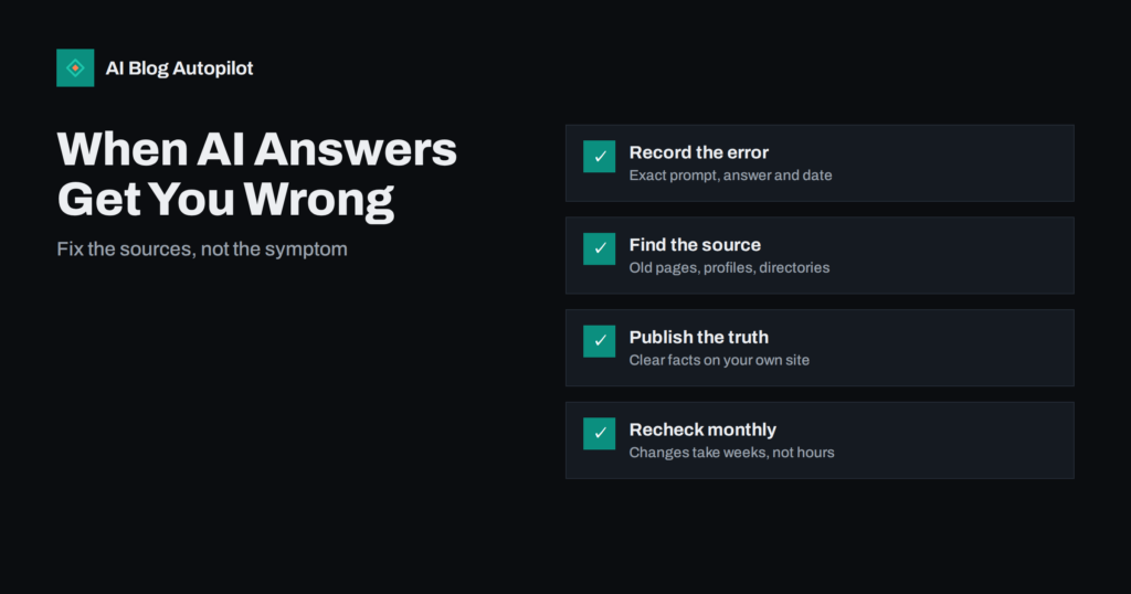 When AI Answers Get Your Business Wrong: What to Do