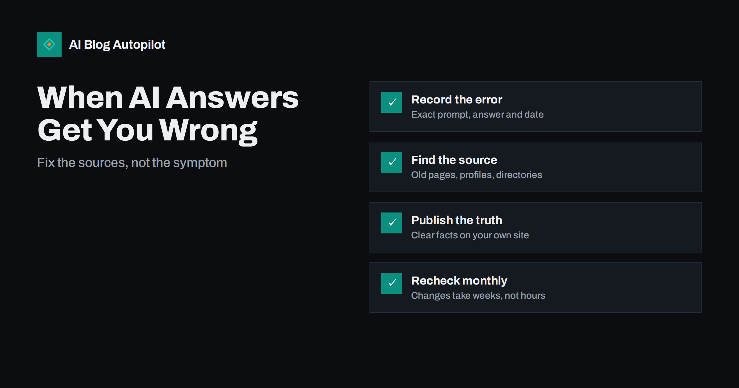 When AI Answers Get Your Business Wrong: What to Do