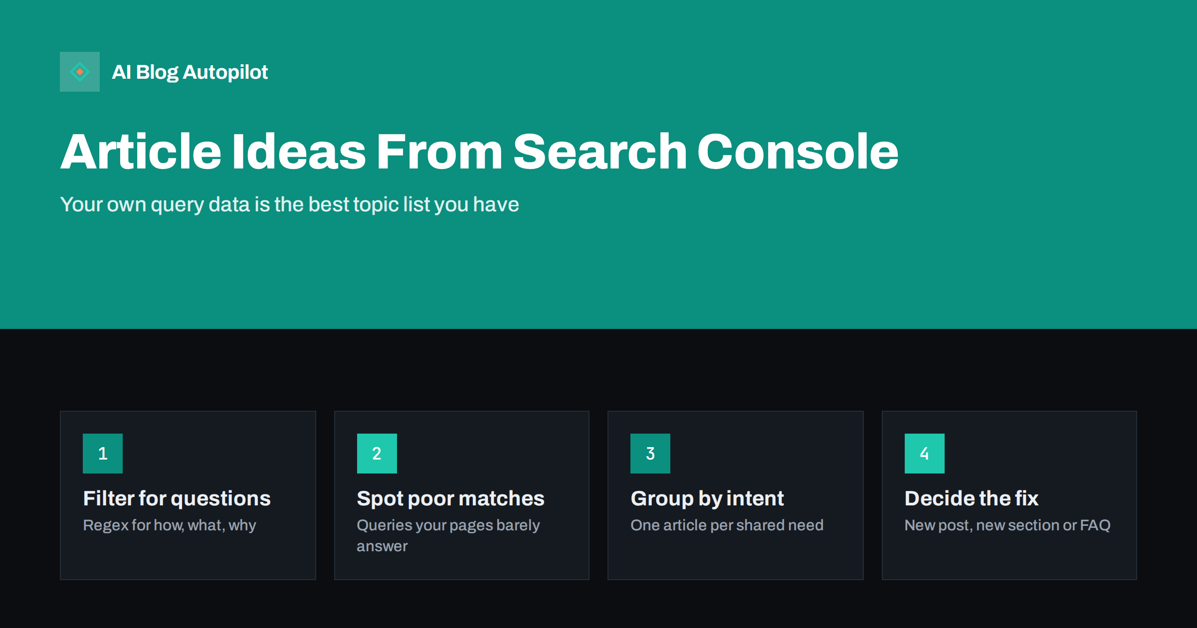 Finding Article Ideas in Search Console Query Data