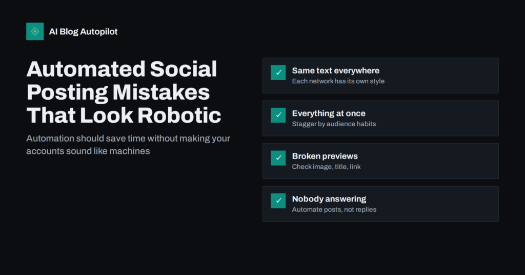Automated Social Posting Mistakes That Look Robotic