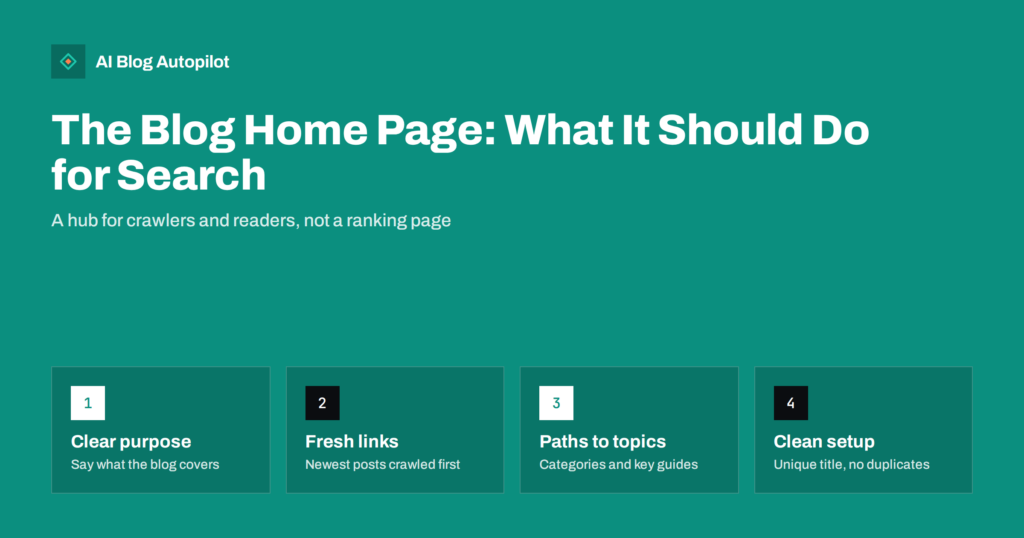 The Blog Home Page: What It Should Do for Search