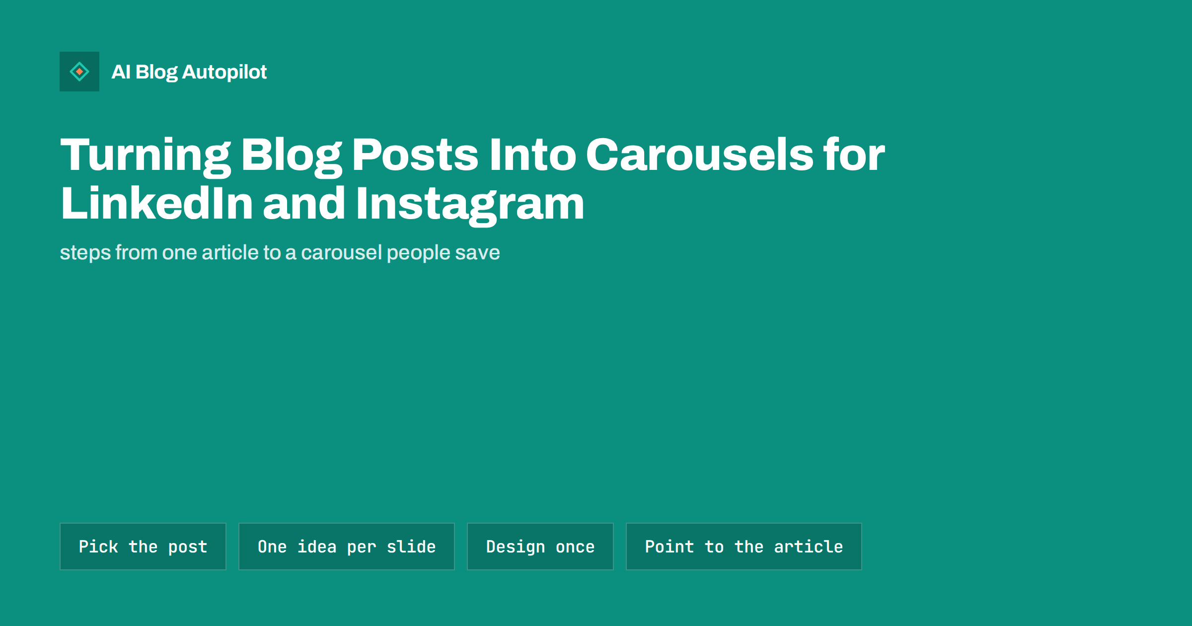 Turning Blog Posts Into Carousels for LinkedIn and Instagram