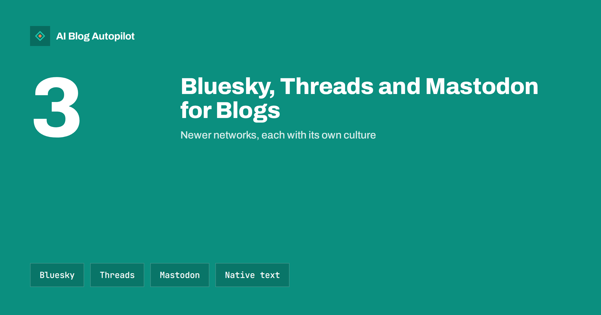 Bluesky, Threads and Mastodon: Sharing Blog Posts There