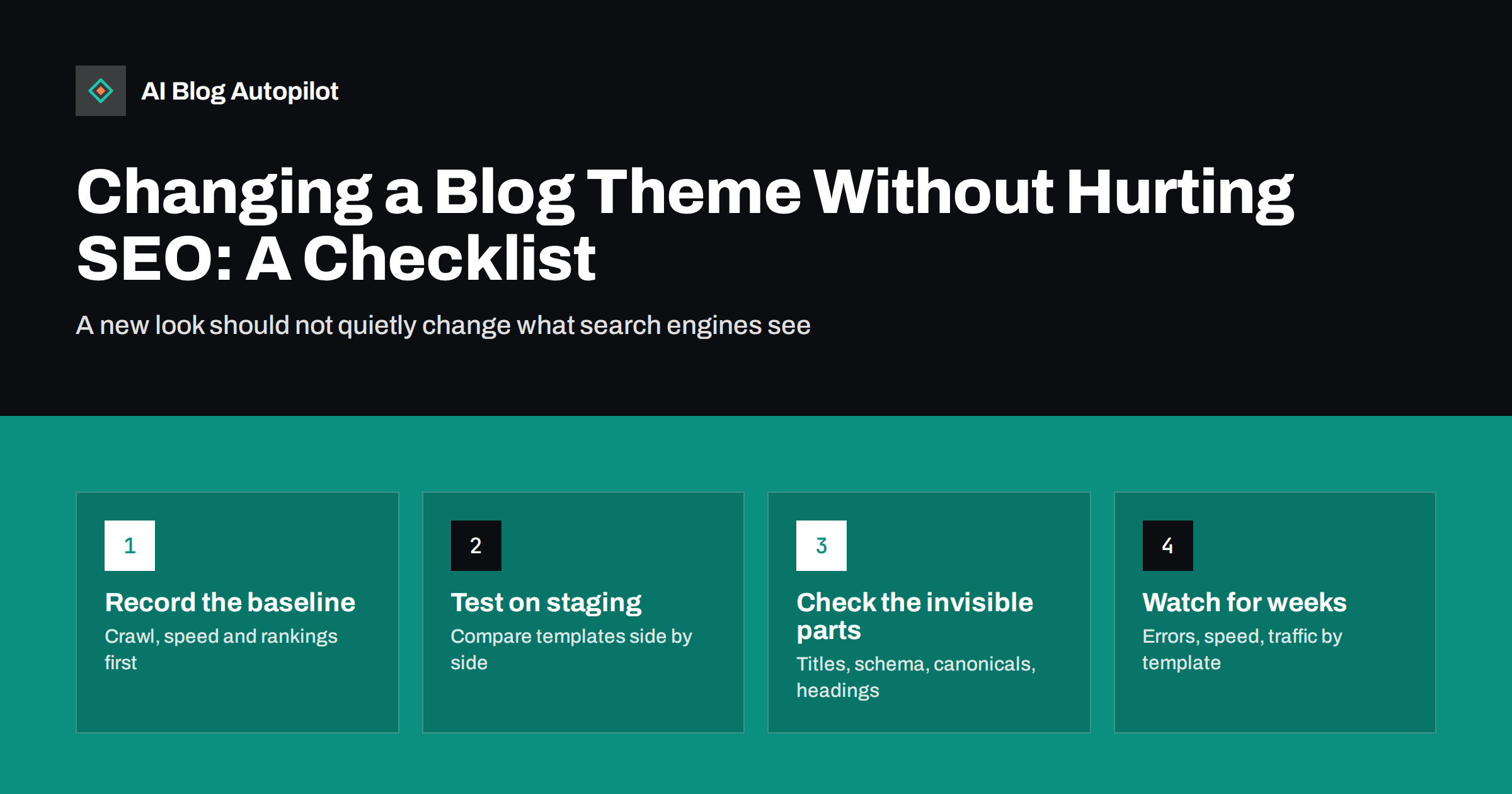 Changing a Blog Theme Without Hurting SEO: A Checklist