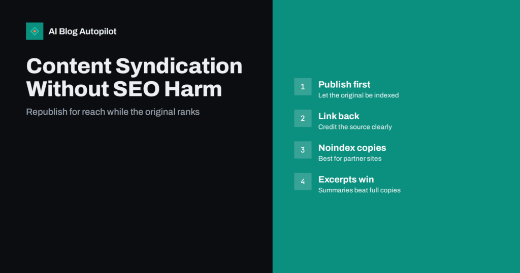 Content Syndication: Republishing Posts Without SEO Harm