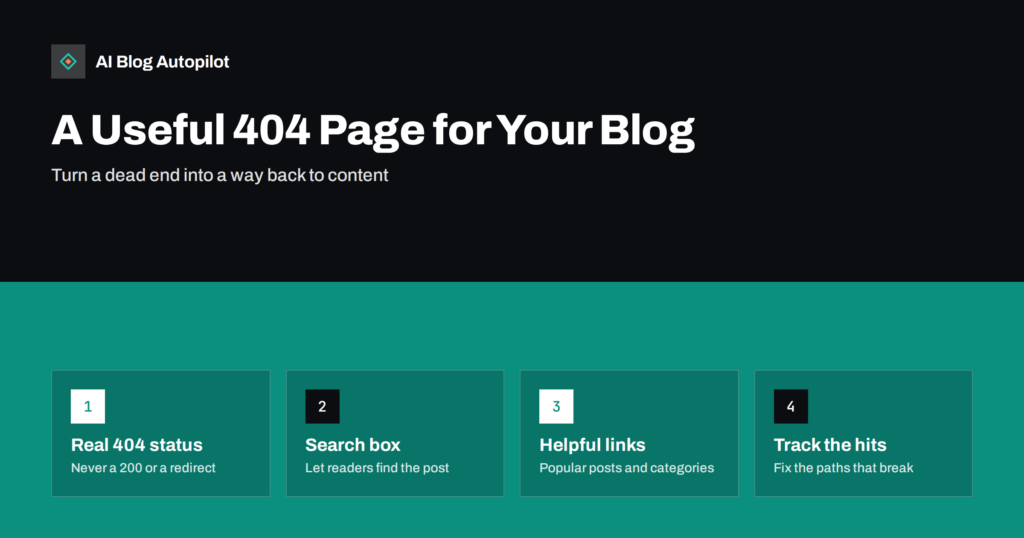 A Useful 404 Page for a Blog: What to Put on It
