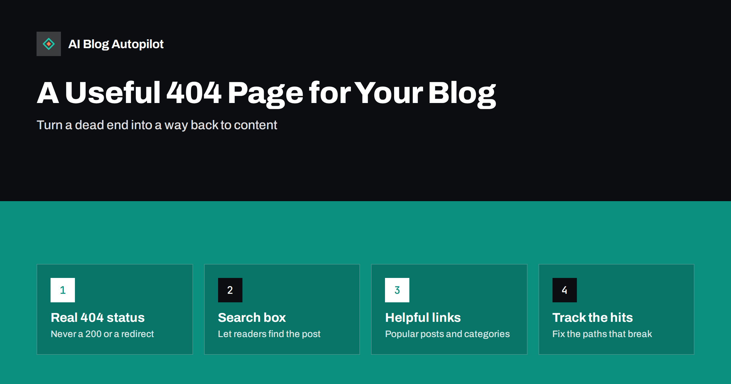 A Useful 404 Page for a Blog: What to Put on It