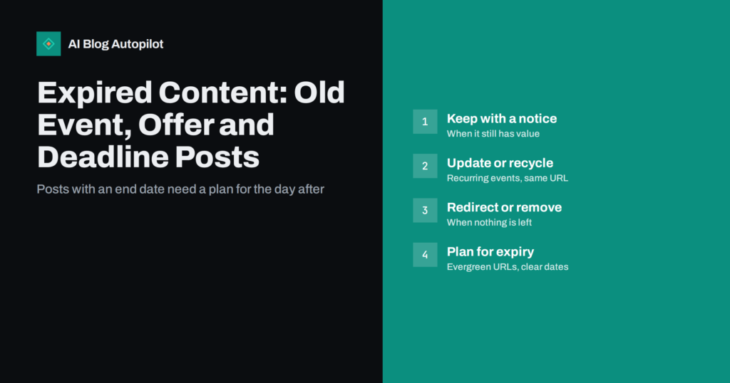 Expired Content: Old Event, Offer and Deadline Posts