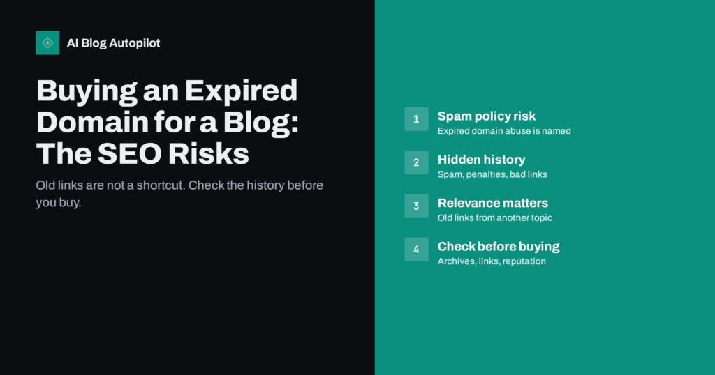 Buying an Expired Domain for a Blog: The SEO Risks