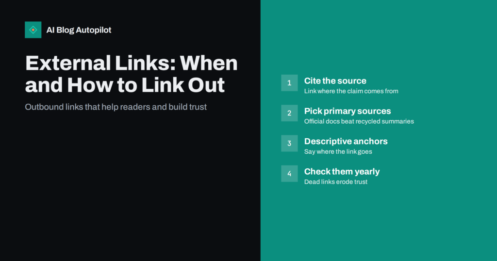External Links in Blog Posts: When and How to Link Out
