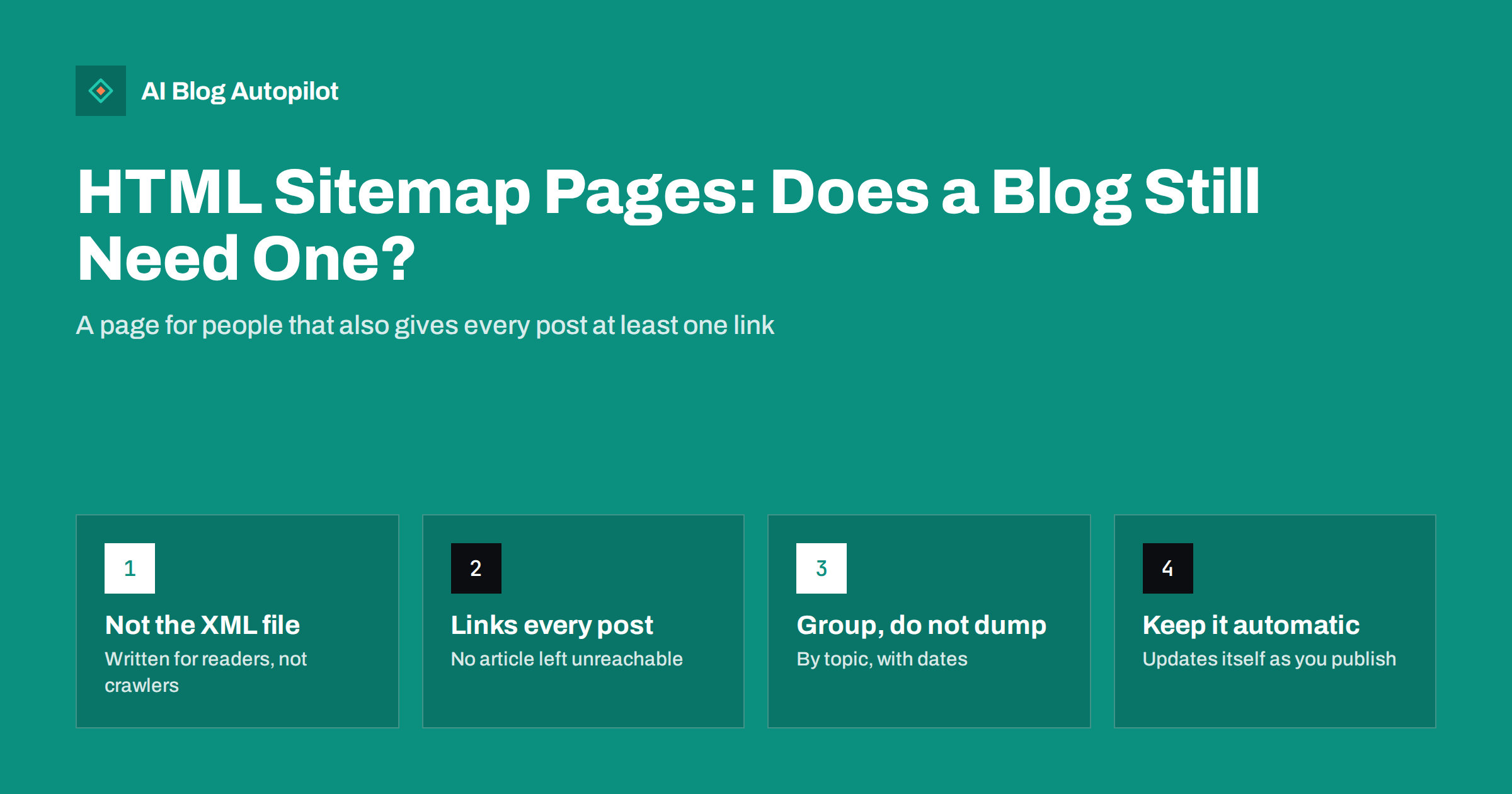 HTML Sitemap Pages: Does a Blog Still Need One?