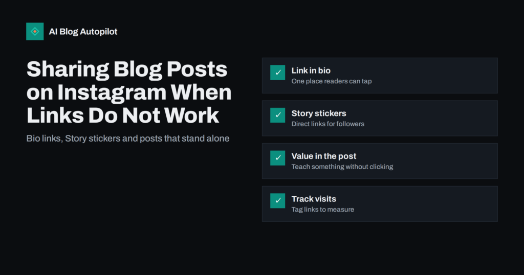 Sharing Blog Posts on Instagram When Links Do Not Work