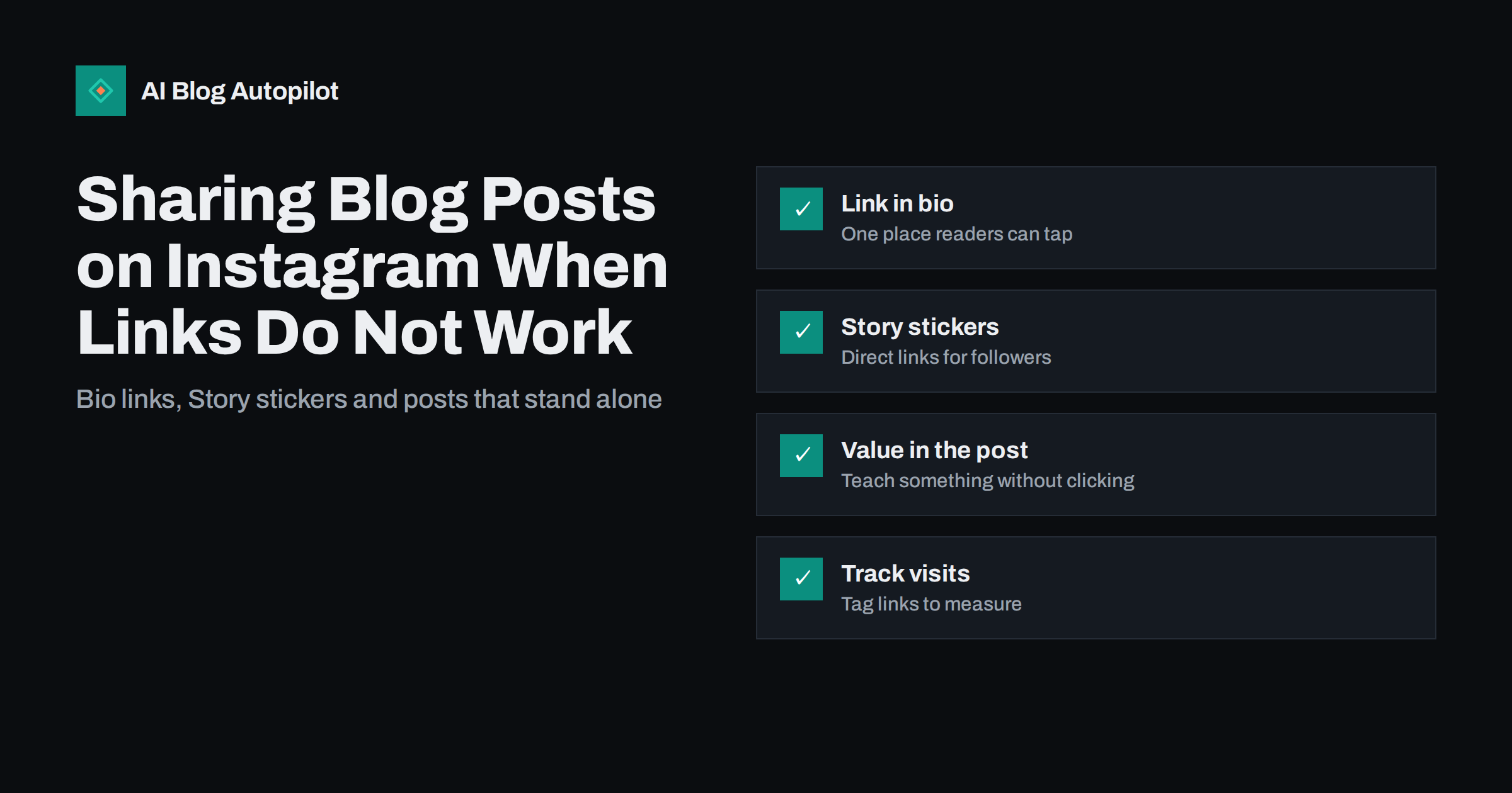 Sharing Blog Posts on Instagram When Links Do Not Work