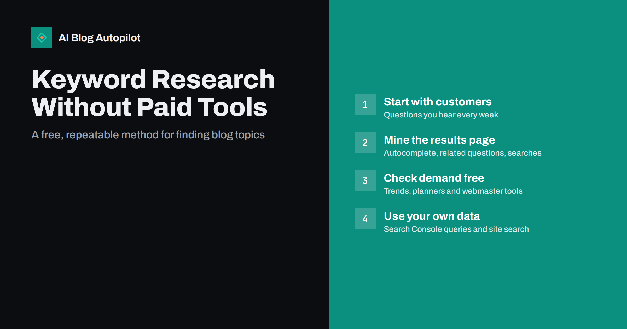 Keyword Research Without Paid Tools: A Practical Method
