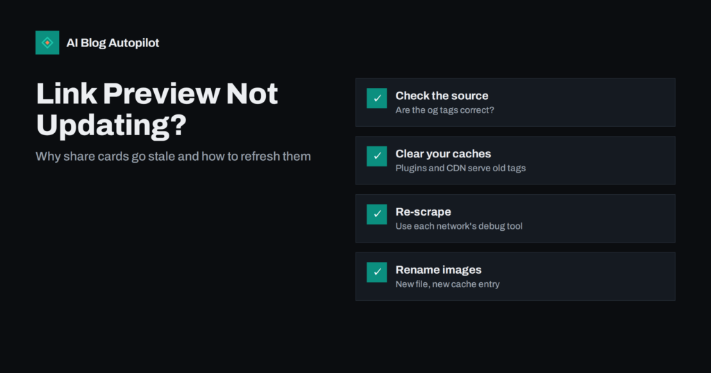 Link Preview Not Updating? Fixing Stale Social Share Cards