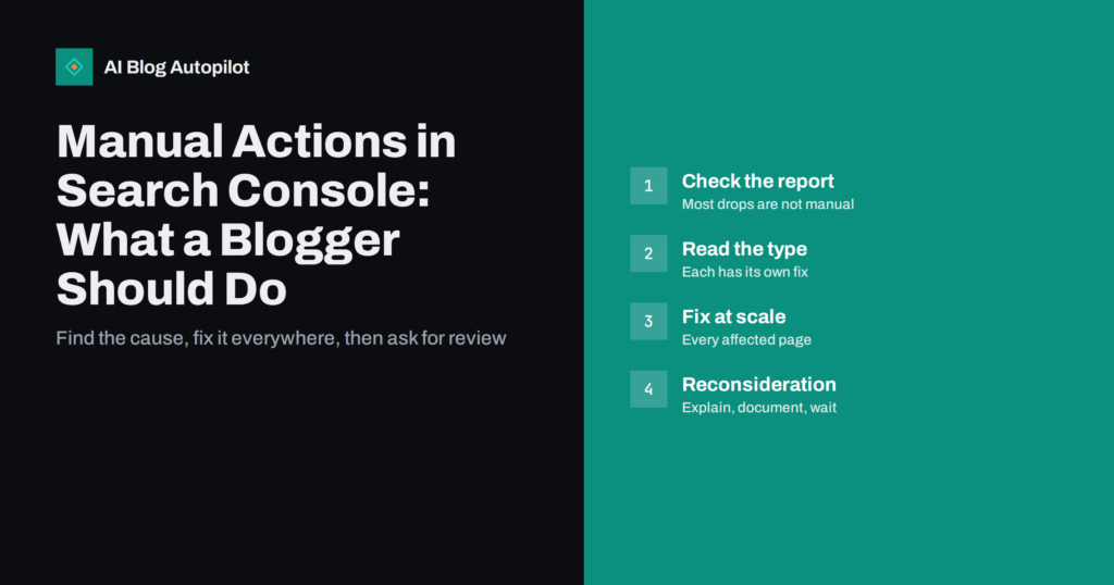 Manual Actions in Search Console: What a Blogger Should Do
