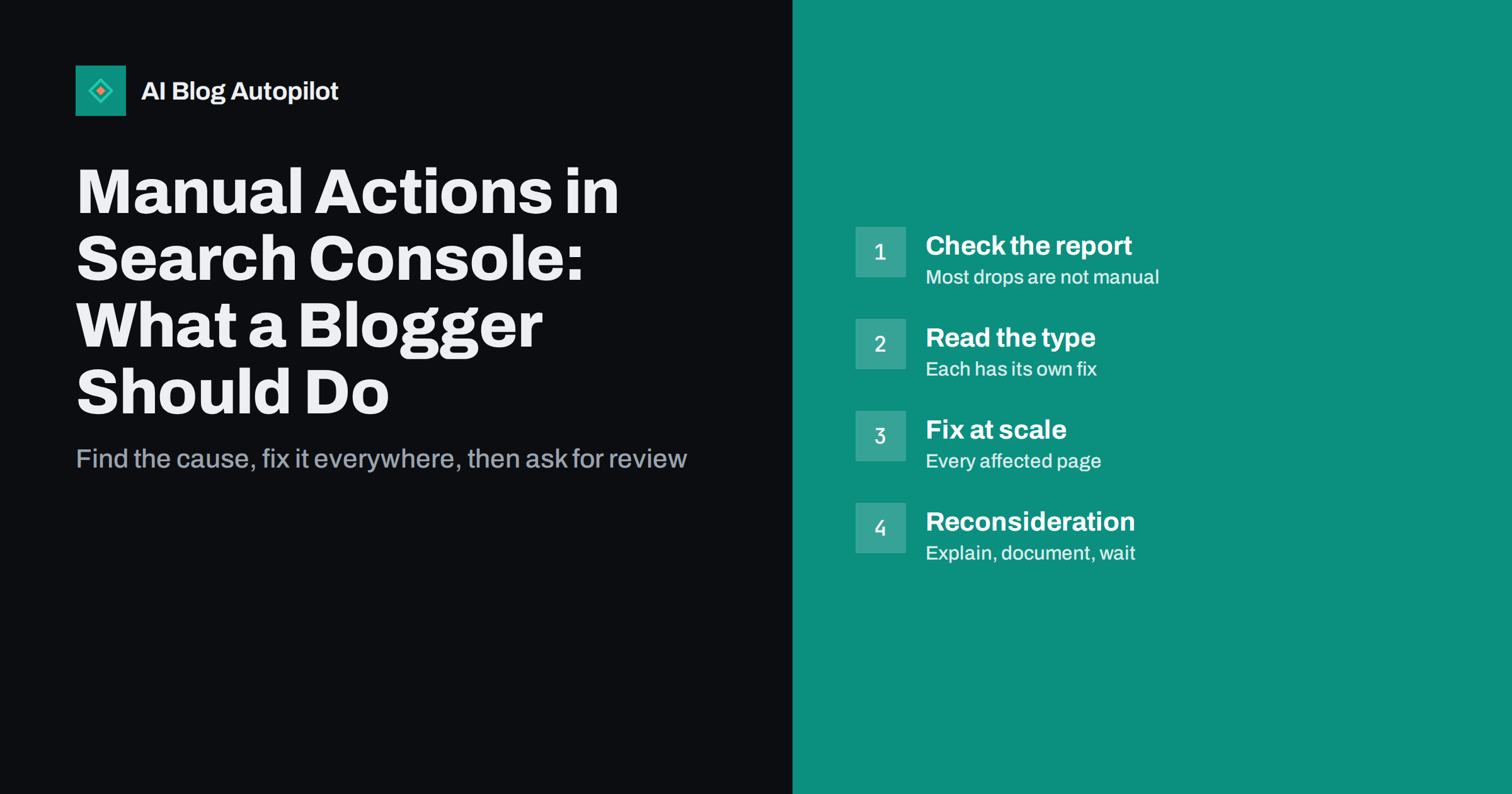 Manual Actions in Search Console: What a Blogger Should Do