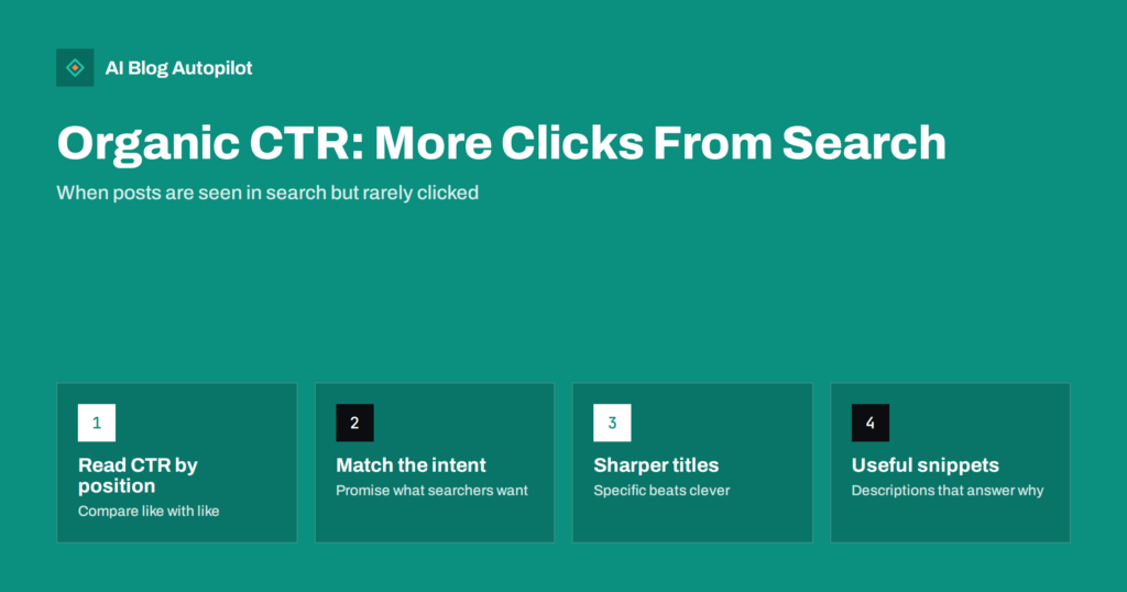 Organic Click-Through Rate: Earning More Clicks From Search