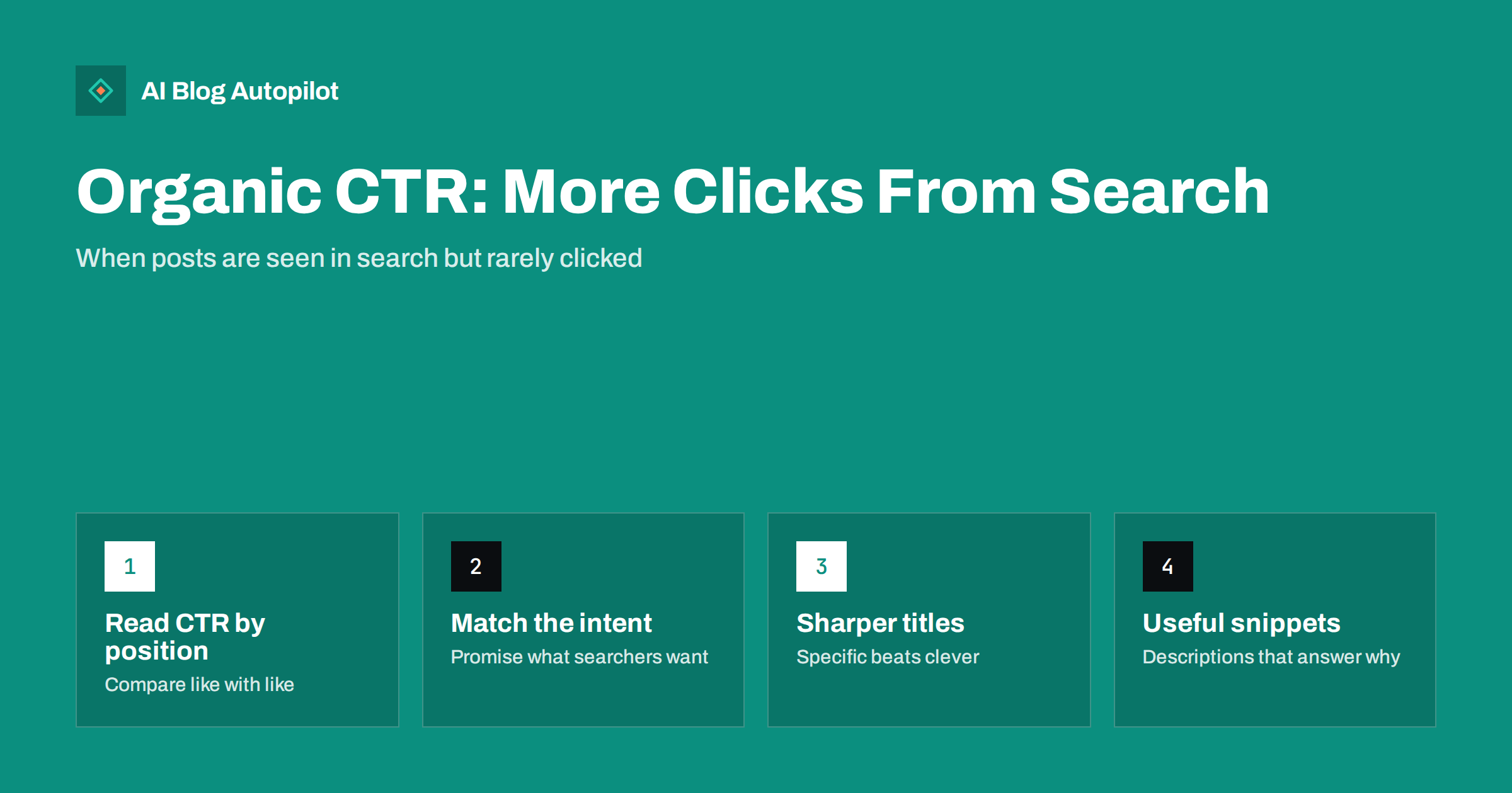 Organic Click-Through Rate: Earning More Clicks From Search
