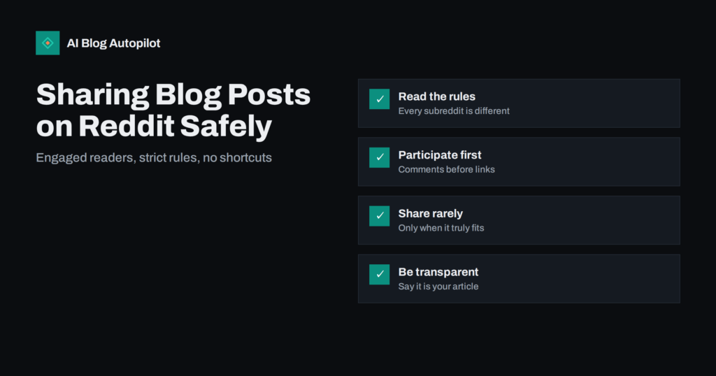 Sharing Blog Posts on Reddit Without Getting Banned