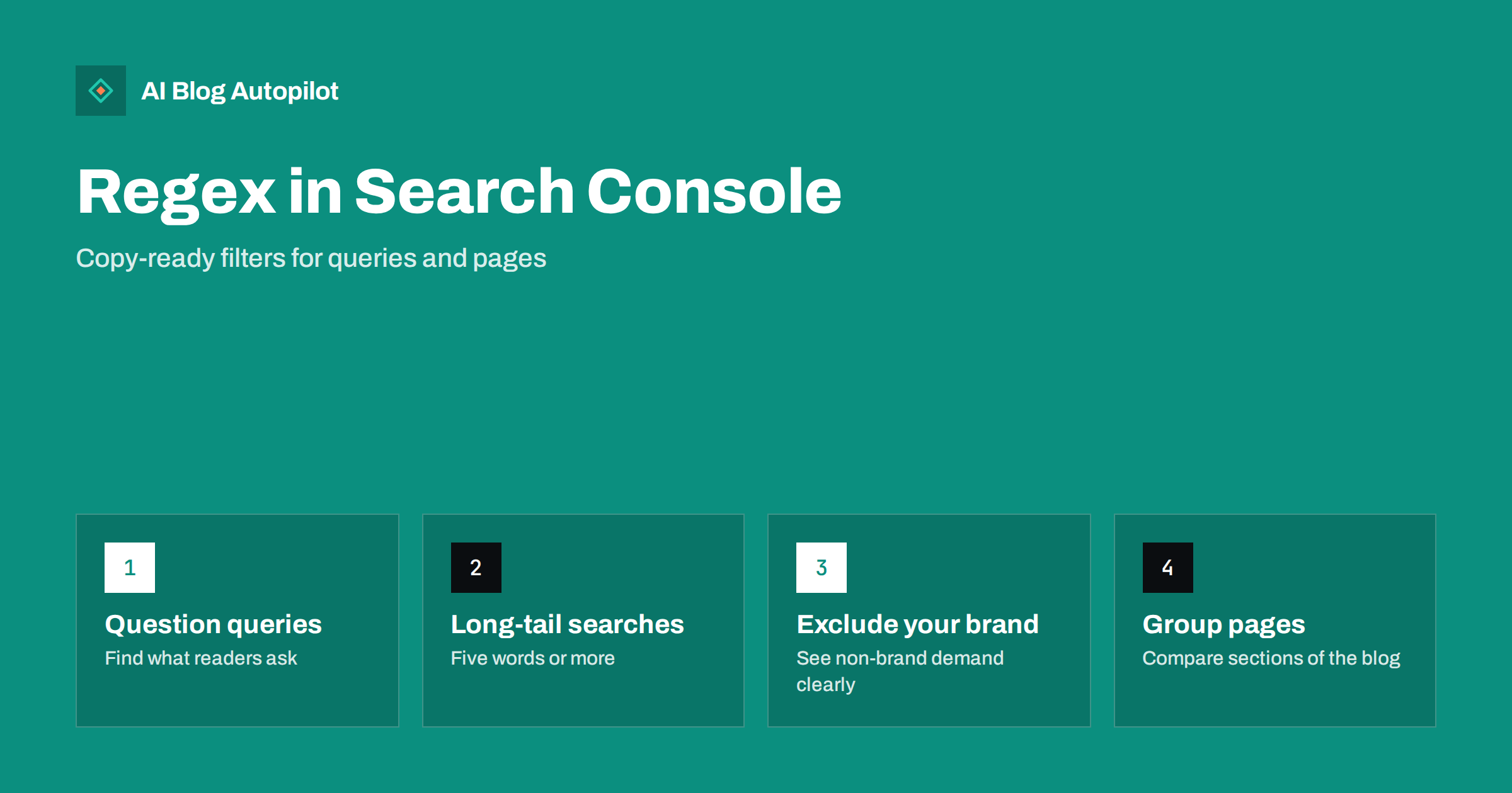 Regex Filters in Search Console: Practical Recipes for Blogs