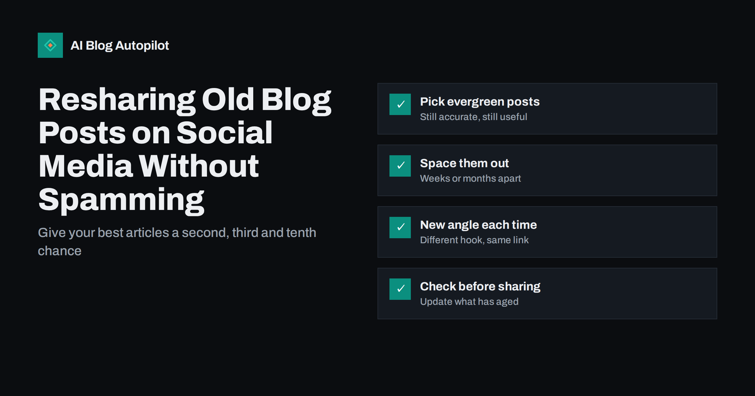 Resharing Old Blog Posts on Social Media Without Spamming
