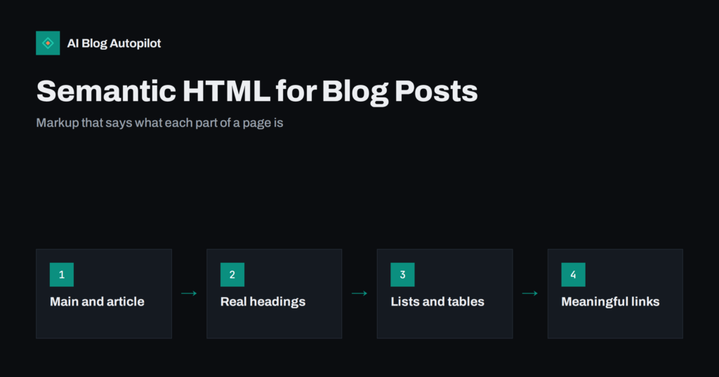 Semantic HTML for Blog Posts: Markup That Helps Search
