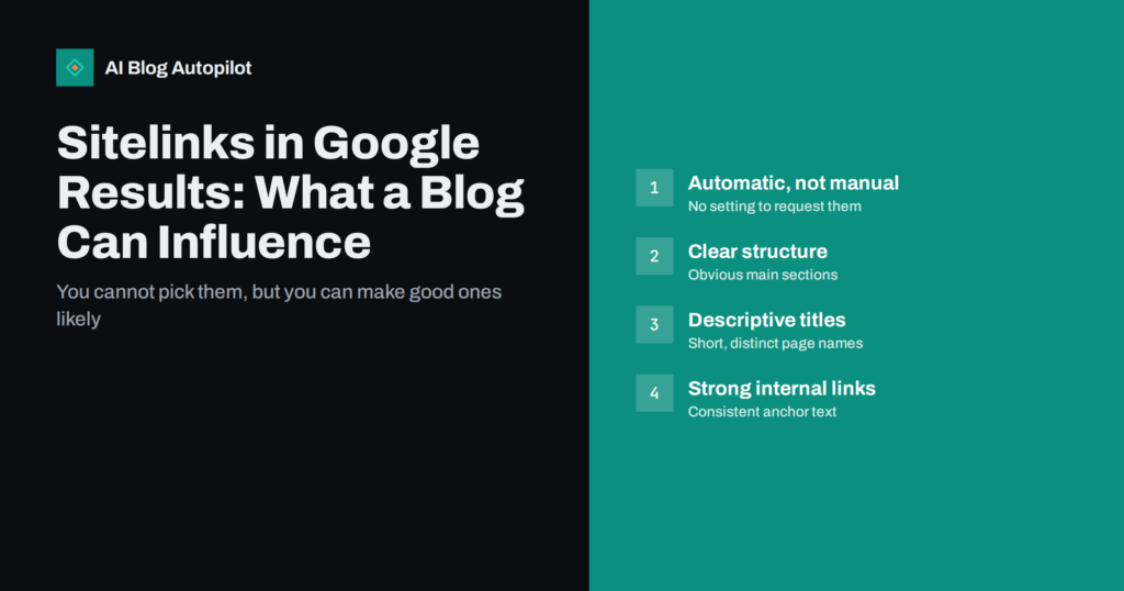 Sitelinks in Google Results: What a Blog Can Influence
