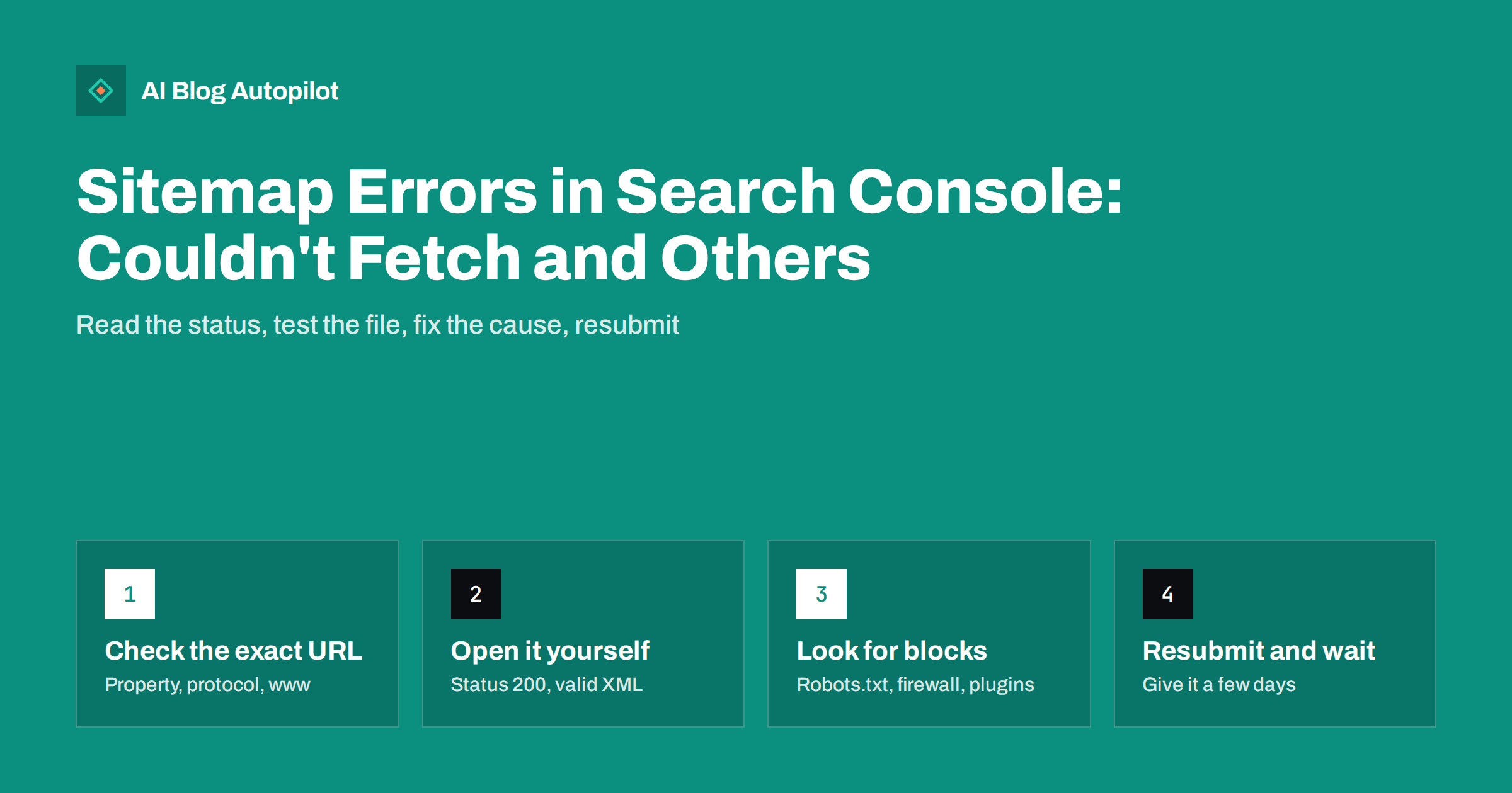 Sitemap Errors in Search Console: Couldn’t Fetch and Others