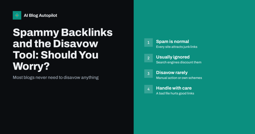 Spammy Backlinks and the Disavow Tool: Should You Worry?