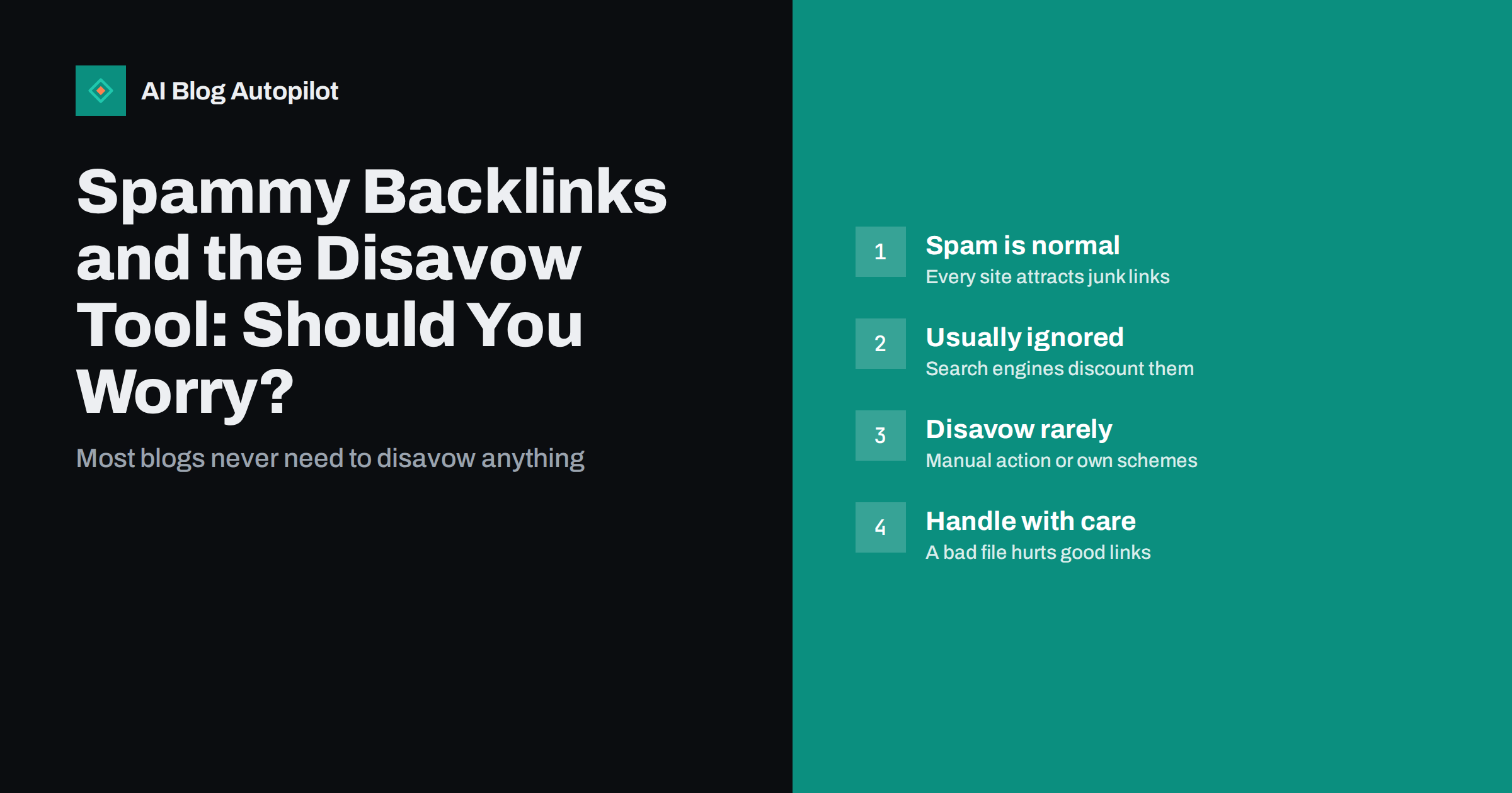 Spammy Backlinks and the Disavow Tool: Should You Worry?