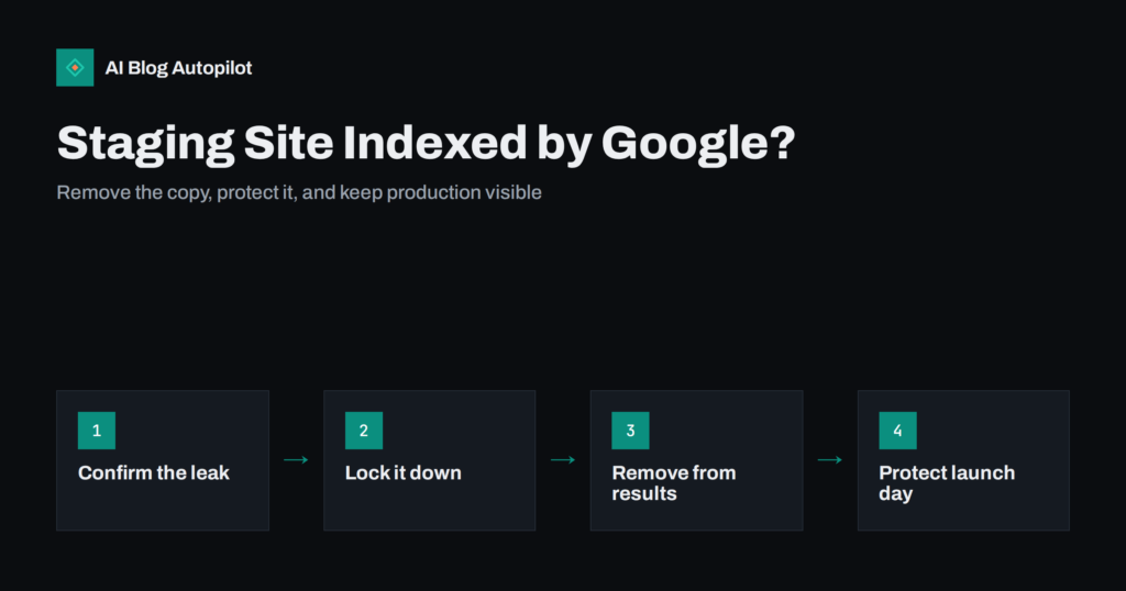 Staging Site Indexed by Google? How to Clean It Up