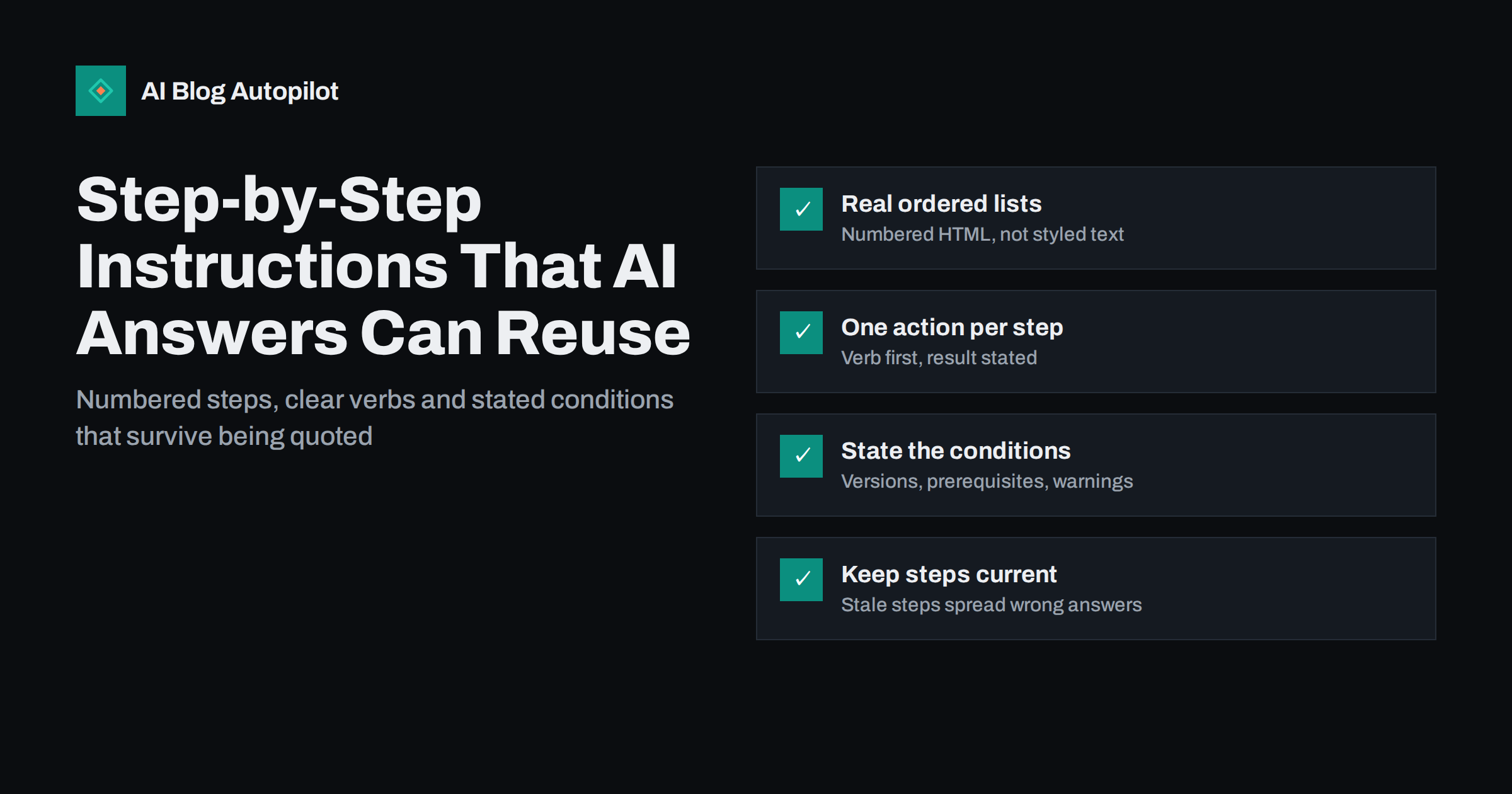 Step-by-Step Instructions That AI Answers Can Reuse