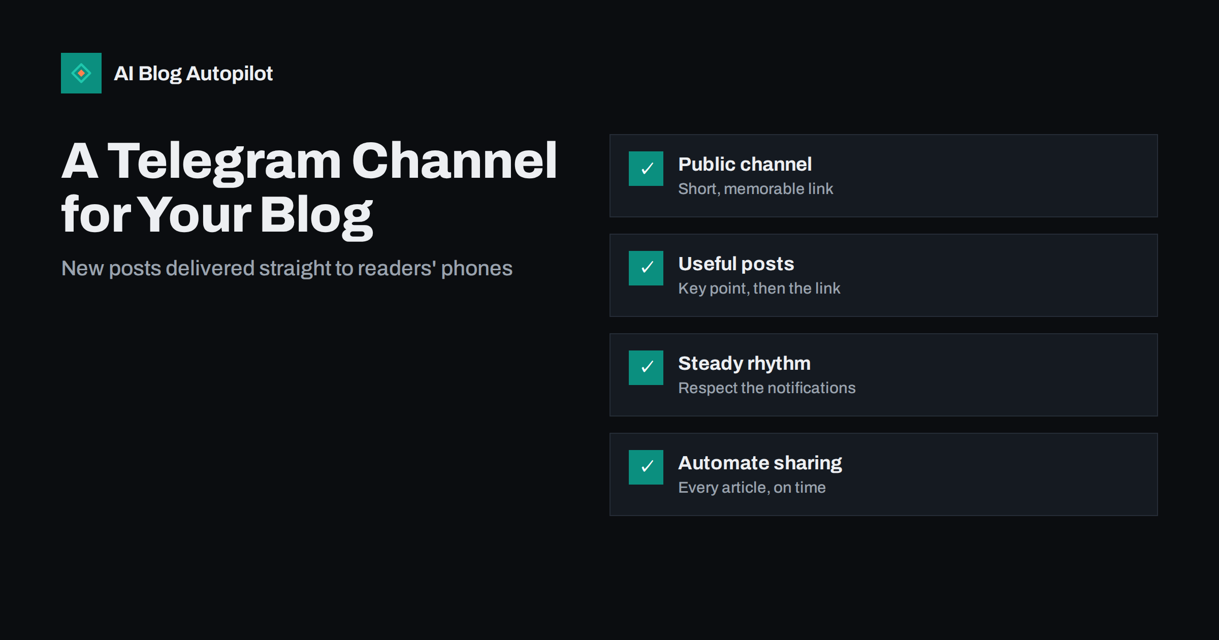 A Telegram Channel for Your Blog: Setup and Posting
