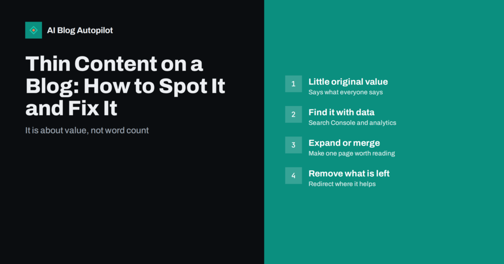 Thin Content on a Blog: How to Spot It and Fix It