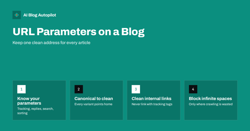 URL Parameters on a Blog: Duplicates, Tracking and Crawling