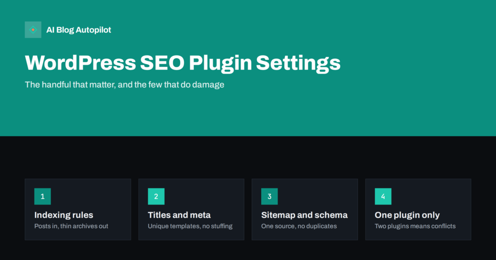 WordPress SEO Plugin Settings That Actually Matter